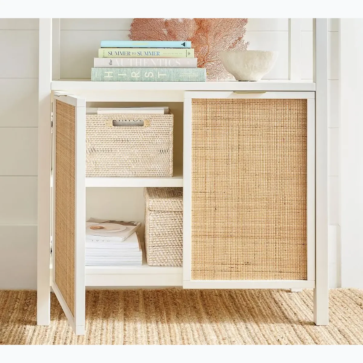 Farmhouse Solid Wood Storage Shelf