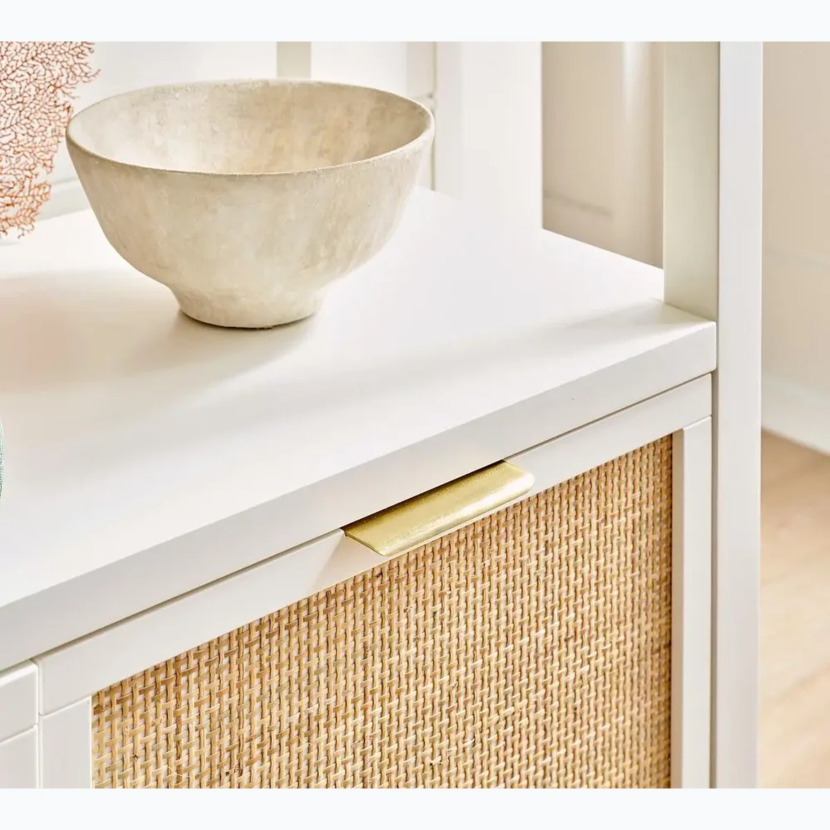Farmhouse Solid Wood Storage Shelf