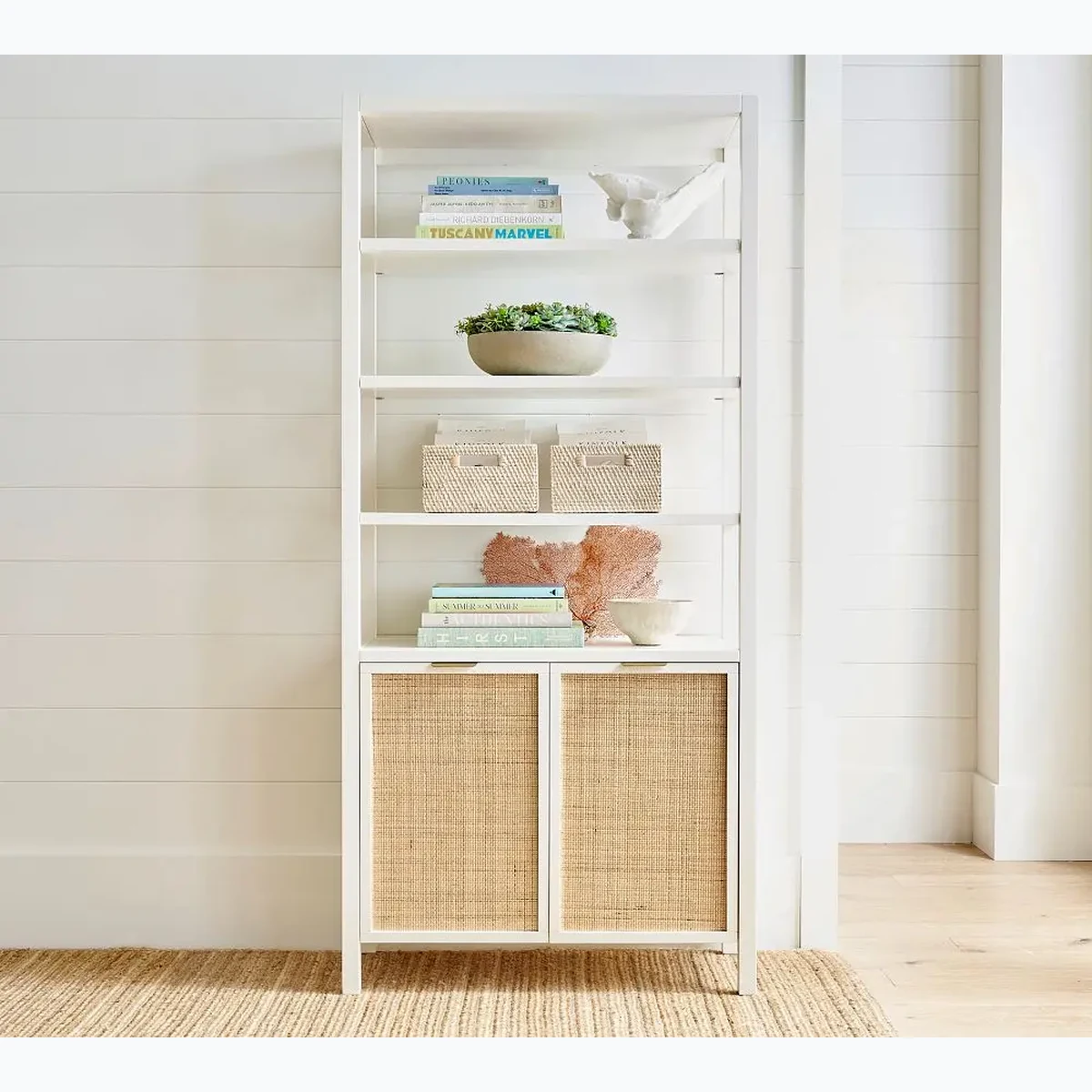 Farmhouse Solid Wood Storage Shelf