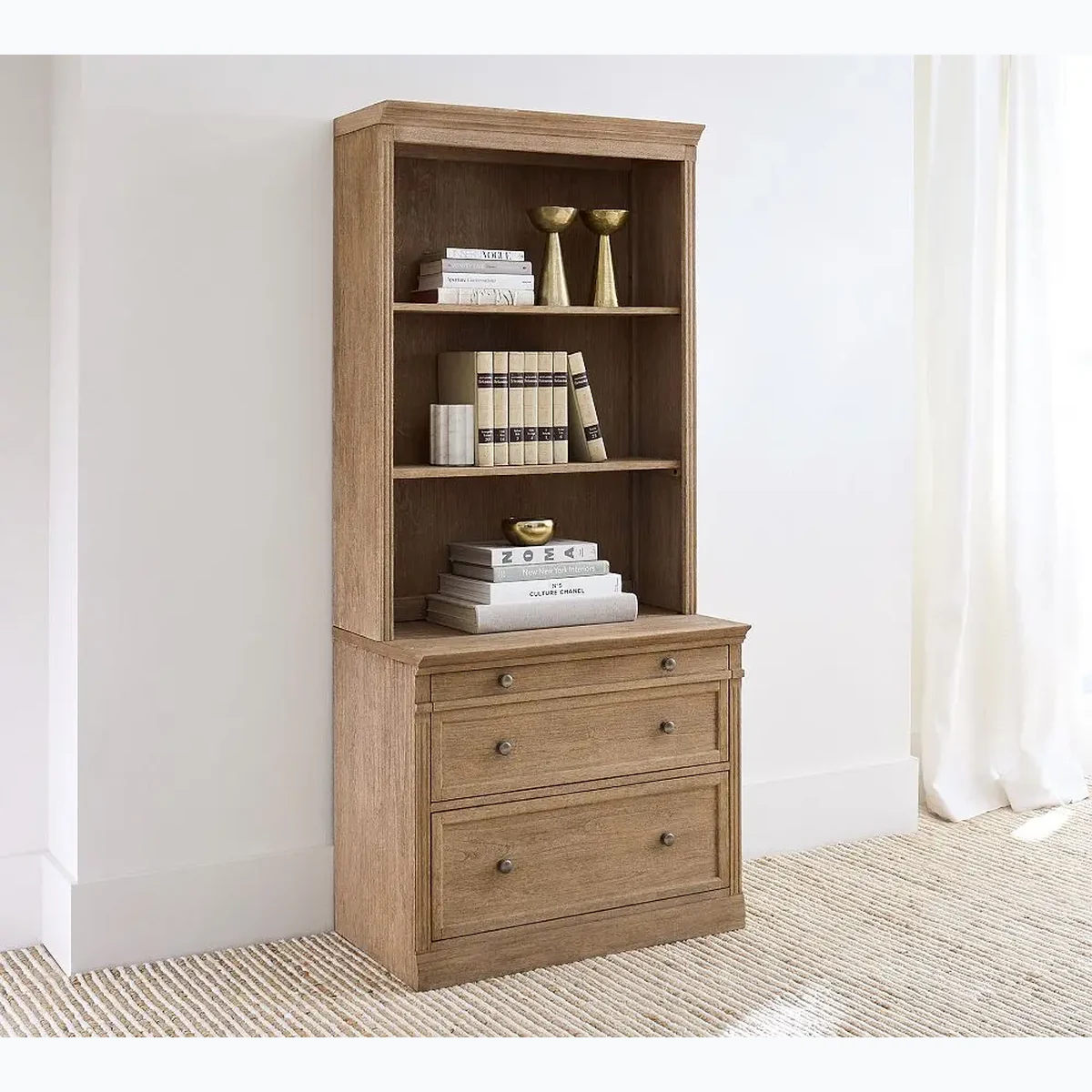 Antique Solid Wood Storage Shelf