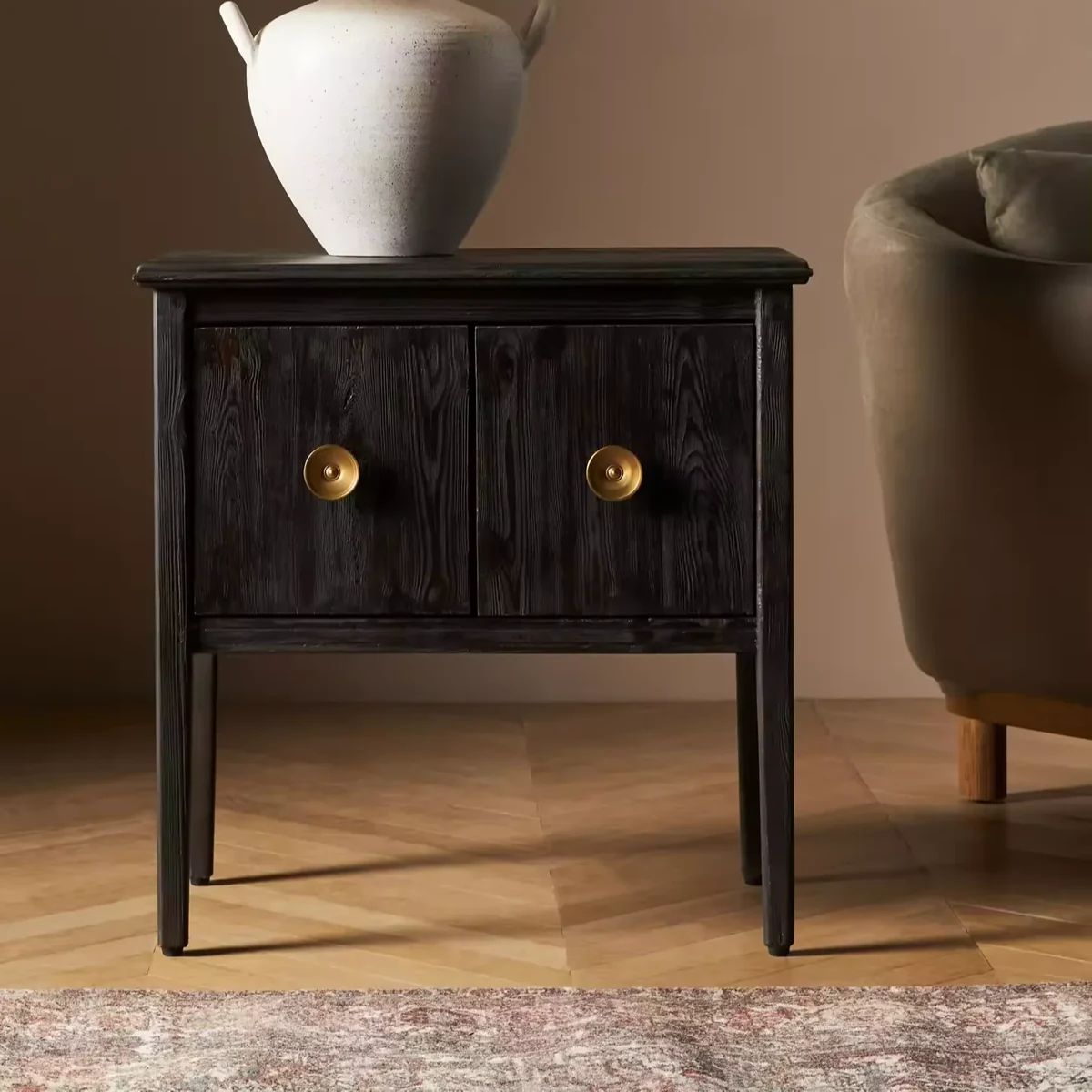Modern Solid Wood Round Coffee Accent Table