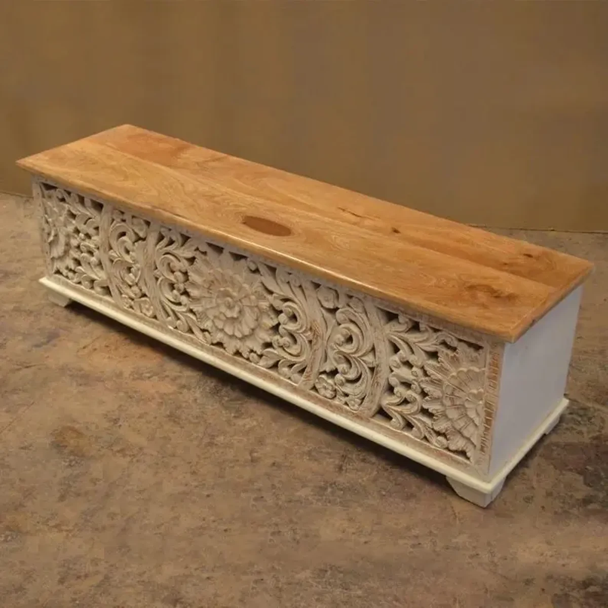 Classic Solid Wood Square Rectangle Accent Table