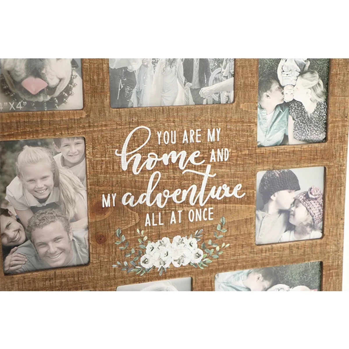 Vintage Solid Wood Square Round Picture Frame