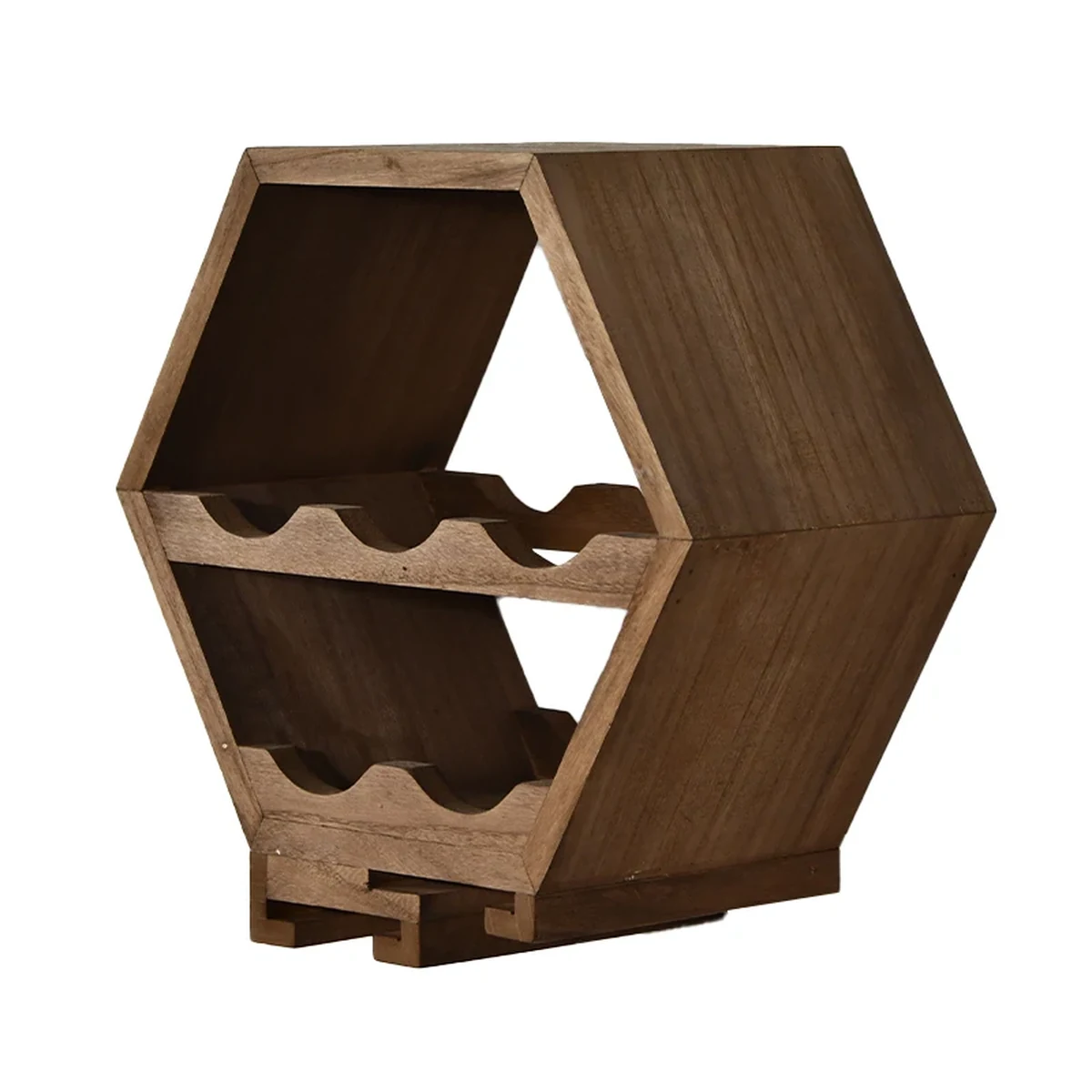 Modern Glass Hexagon Geometric Wine Rack