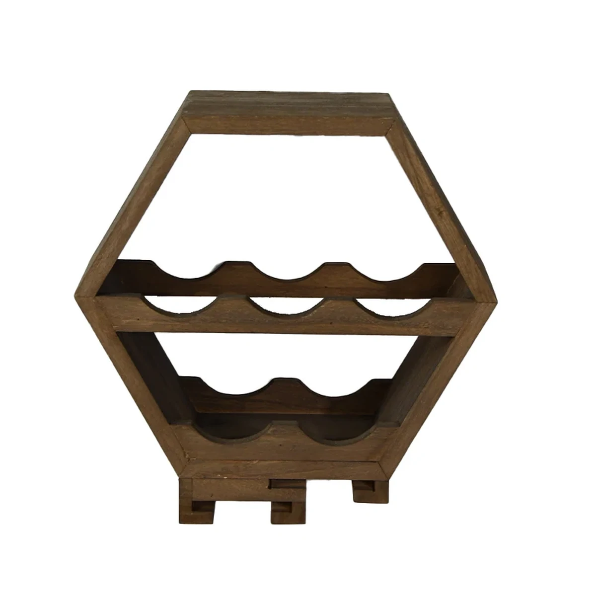 Modern Glass Hexagon Geometric Wine Rack