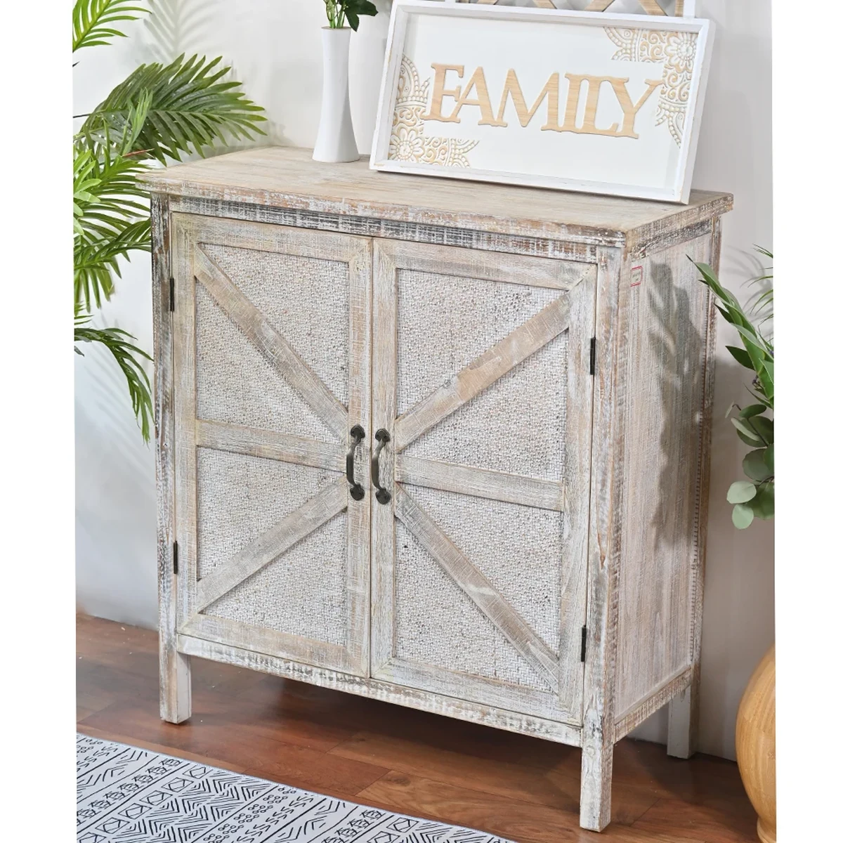 Antique Solid Wood Console Side Accent Table