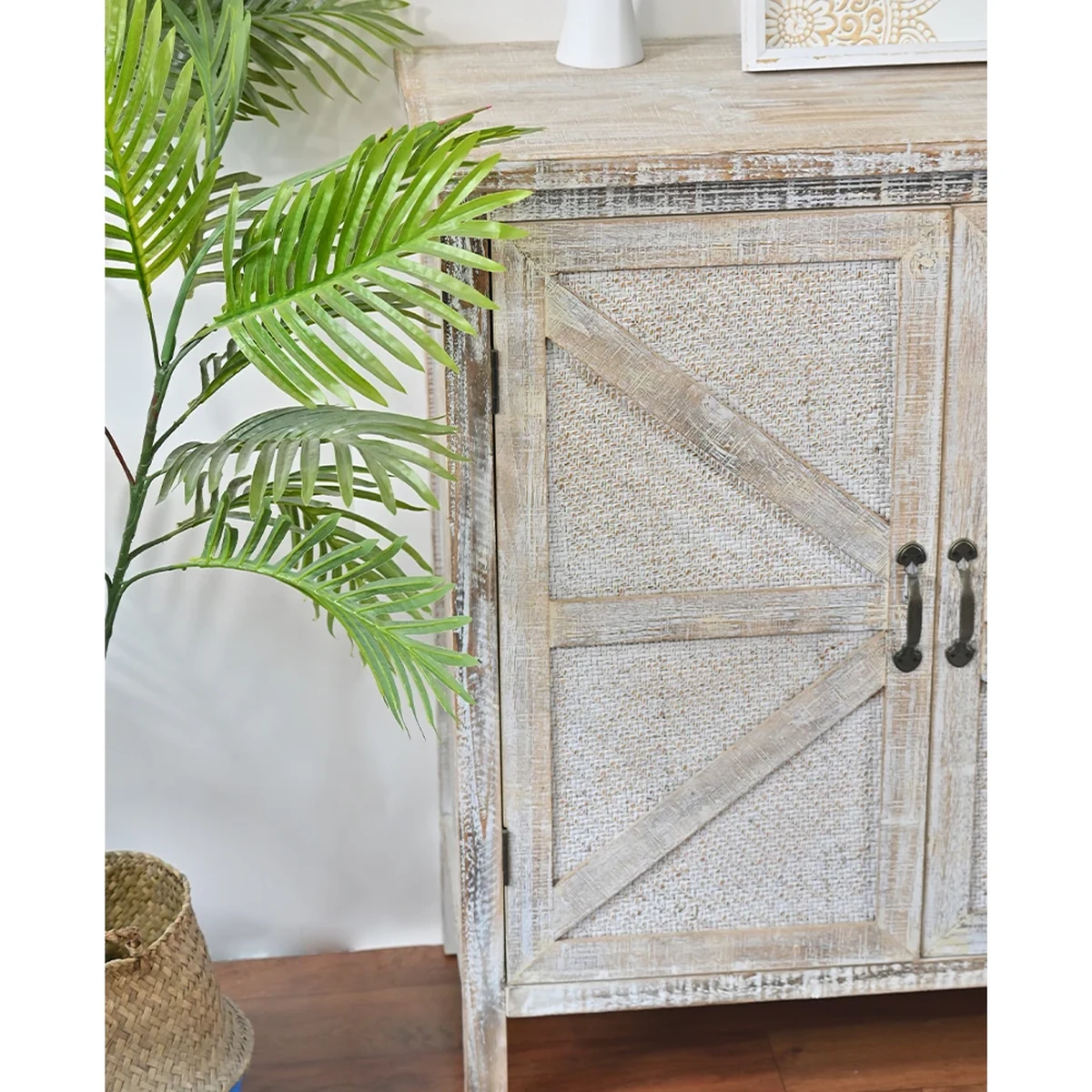 Antique Solid Wood Console Side Accent Table