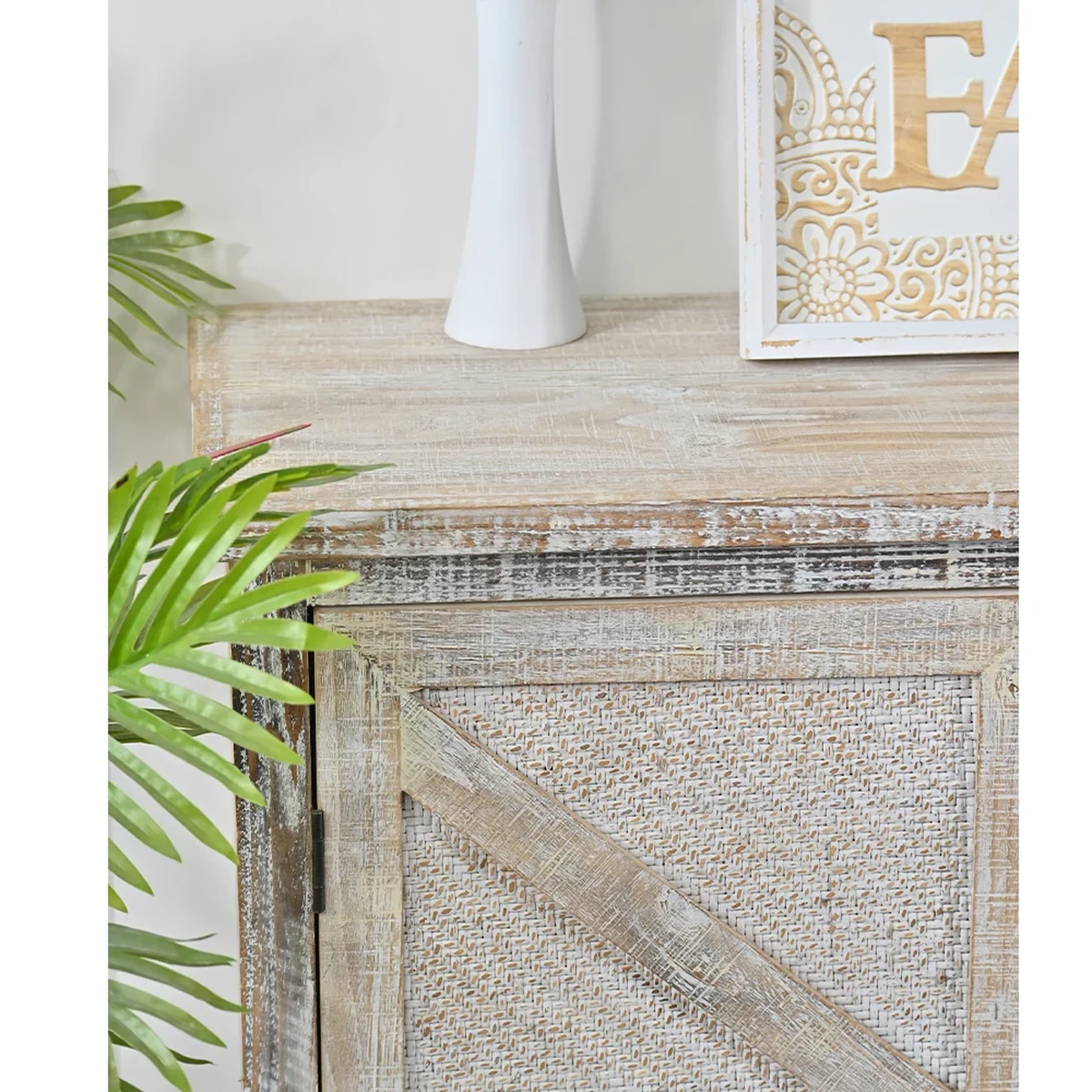 Antique Solid Wood Console Side Accent Table