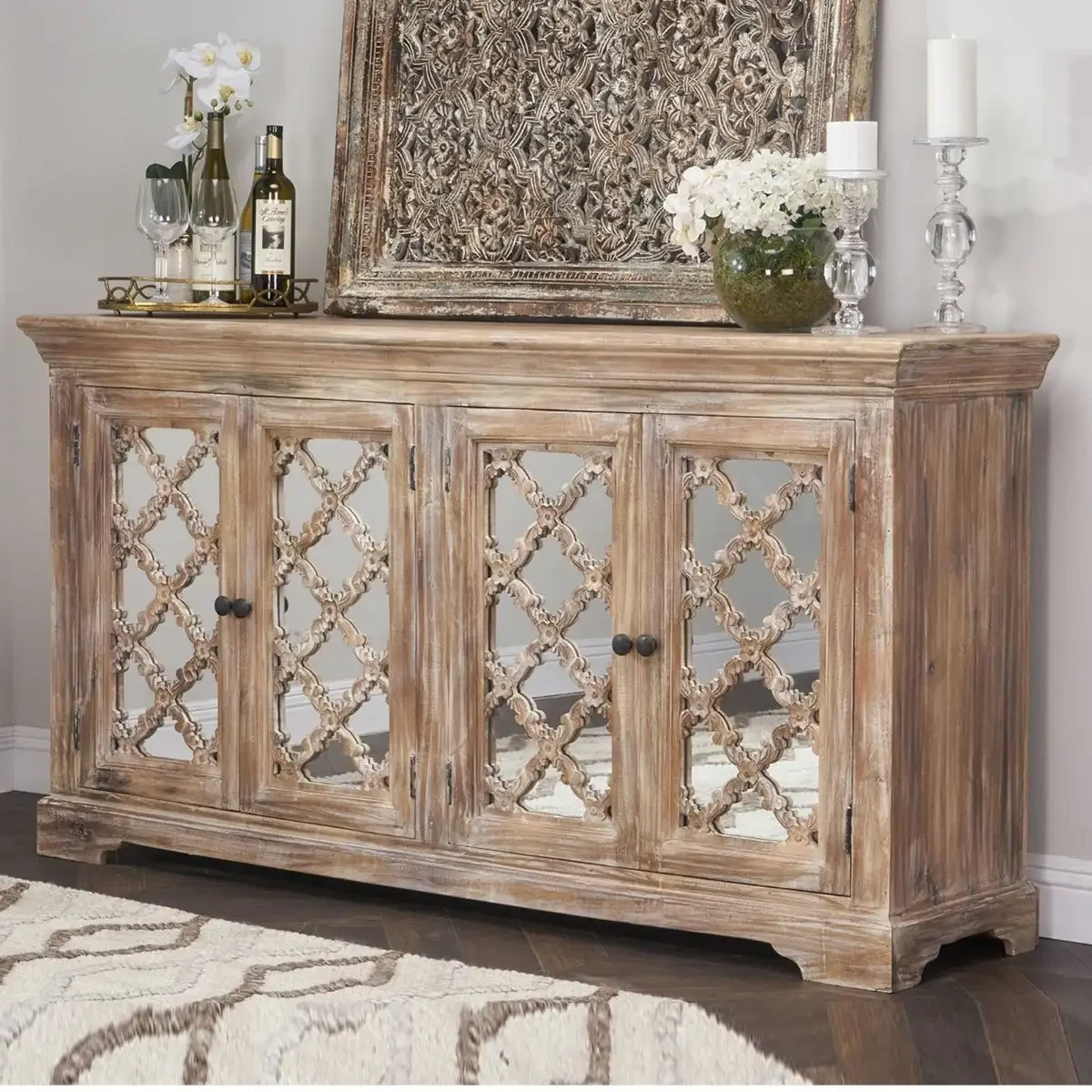 Classic Solid Wood Arched Arch Accent Table