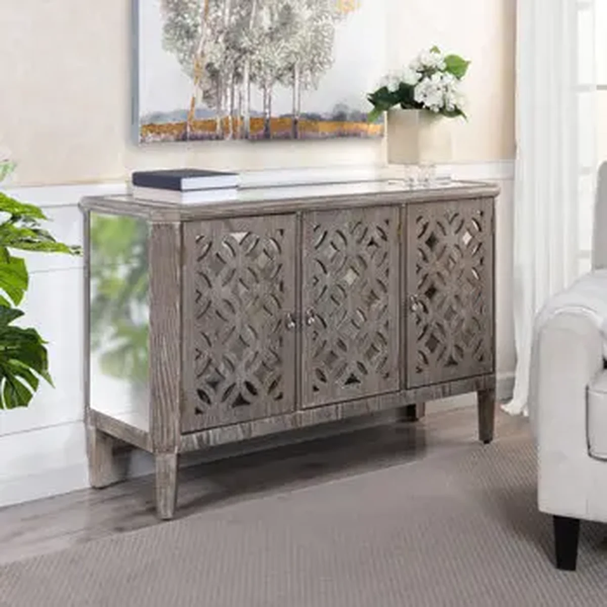 Farmhouse Solid Wood Console Accent Table