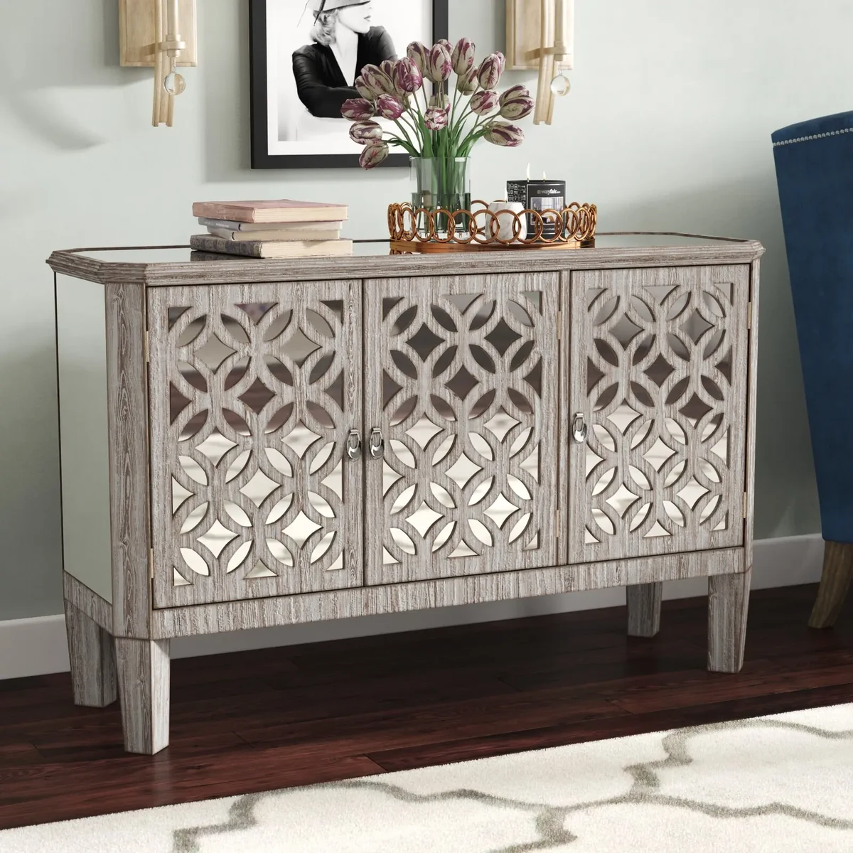 Farmhouse Solid Wood Console Accent Table
