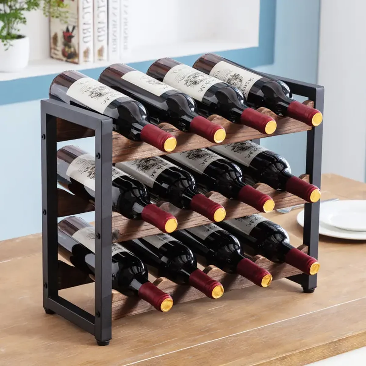 Classic Solid Wood Wine Rack