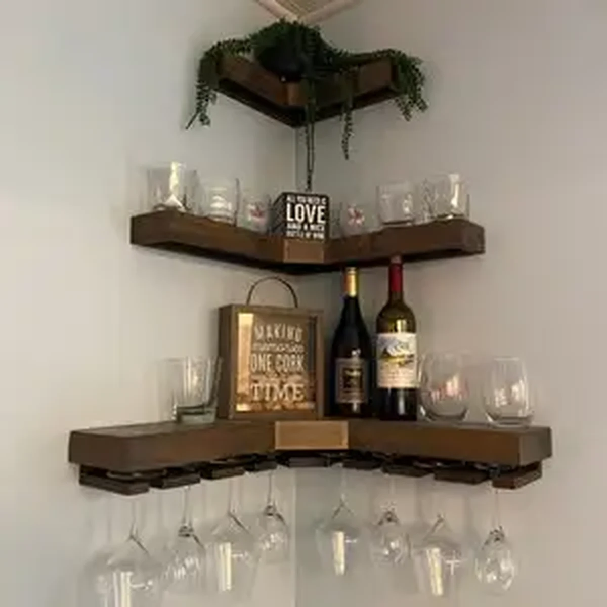 Classic Glass Floating Wine Rack