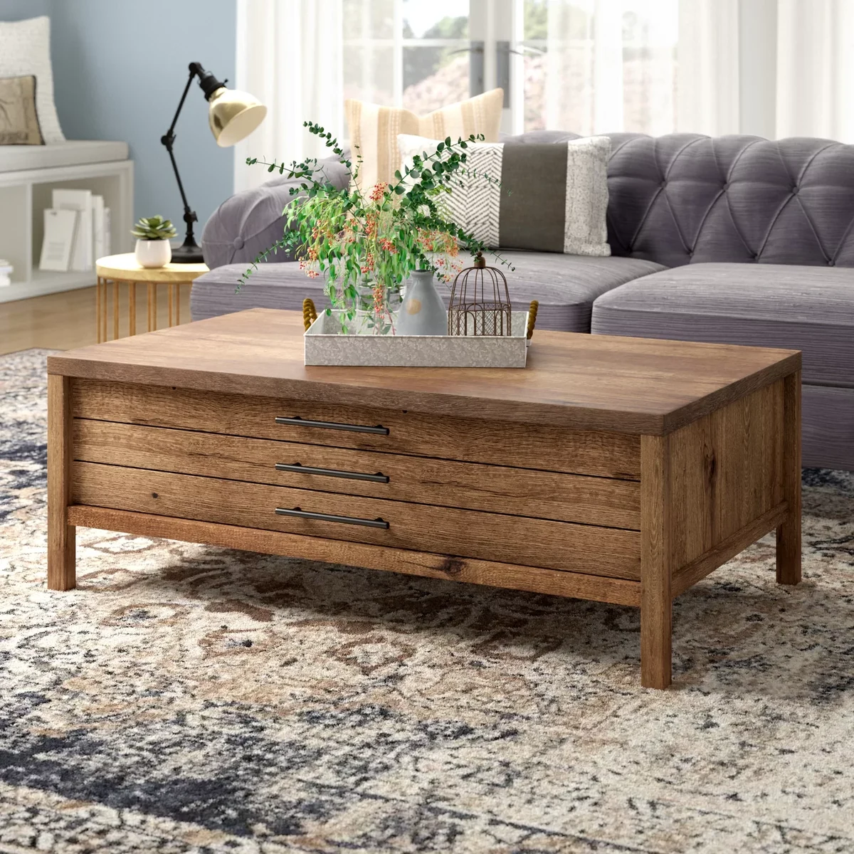 Antique Solid Wood Coffee Accent Table