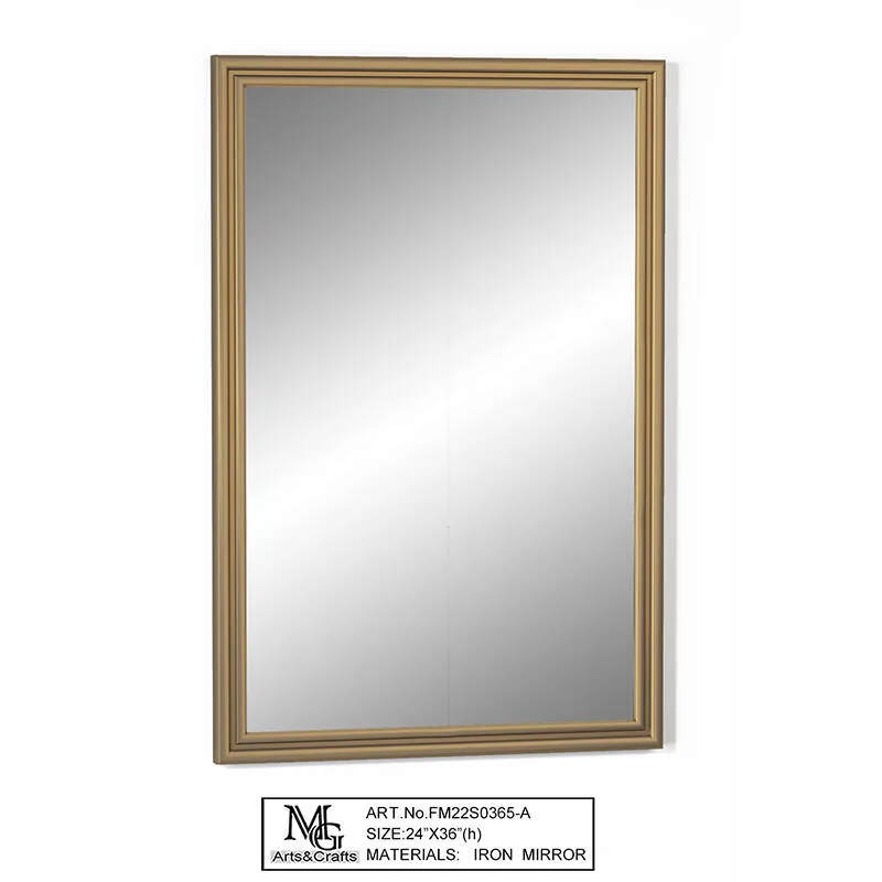 metal framed square wall mirror